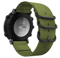 MoKo Band Compatible with Suunto Core, Fine Woven Nylon Adjustable Replacement Wriststrap Band with Double Buckle Ring for Suunto Core Smart Watch - Army Green