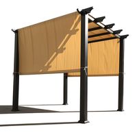 Alion Home Custom Sizes Rod Pocket Waterproof Universal Replacement Shade Canopy Top Cover (4 Corner Grommets) for Pergola (14' x10', Desert Sand)