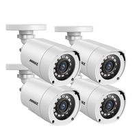 ANNKE (4 Packed) Outdoor Security Camera Kits HD TVI Add-on 1080P Weatherproof Bullet Cameras with IR Night Vision
