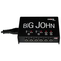 CIOKS Big John Link 9V or 12V DC Universal Power Supply with 4 Isolated Sections and 9 Flex Cables for Effect Pedals - Compatible with TC Electronic Nova-Series, Line6 M5, BOSS, EHX, and more