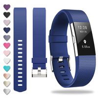 ZEROFIRE Compatible for Fitbit Charge 2, Replacement Adjustable Sport Bands for Charge 2 Heart Rate Fitness Wristbands, Women Men, Small and Large