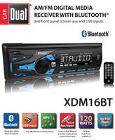 Dual AM/FM Digital Media Car Stereo with Bluetooth xdm16bt Radio