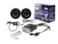 POWER AUDIO Black 350 watt Motorcycle/ATV/Scooter Sound System with One Pair of 3 inch Weatherproof Speakers, FM Radio/MP3/USB/SD, Play and Pause Control