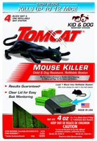 Tomcat Mouse Killer Child & Dog Resistant Refillable Station, Includes 1 Station with 4, 1-oz. Baits - Use Indoors & Outdoors to Kill Mice
