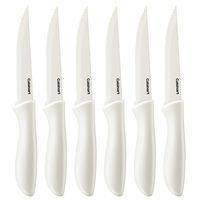 Cuisinart C55-6PCSW Advantage Color Collection 6-Piece Ceramic Coated Steak Knife Set, White