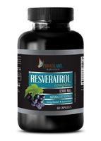 Anti inflammatory Weight Loss - RESVERATROL Complex 1200 MG - Pure and Potent Ingredients - resveratrol Capsules - 1 Bottle 60 Capsules