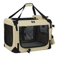 X-ZONE PET 3-Door Folding Soft Dog Crate, Indoor & Outdoor Pet Home, Multiple Sizes and Colors Available