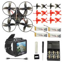 HAPPYMODEL Mobula7 75mm Crazybee F3 Pro OSD 2S Whoop FPV Racing Drone w/ 700TVL Camera BNF with BOSCAM BOS200RC FPV Watch (DSM2/DSMX, Standard Version)