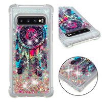 Galaxy S10 Case, Tznzxm Fashion 3D Cartoon Design Quicksand Flowing Floating Bling Glitter Sparkle Lightweight Shockproof Protective Back TPU Bumper for Samsung Galaxy S10 2019 Dreamcatcher