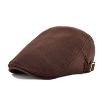 VOBOOM2017 Men's Cotton Flat Ivy Gatsby Newsboy Driving Hat Cap (Brown)