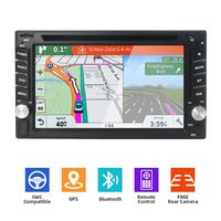 BXLIYER Universal Double Din Wince 6.0 Car Stereo in Dash GPS Navigation |Support Bluetooth USB Mirror Link Multicolor Illumination Remote Control Stylus DVD |Free MAP Card + Reverse Camera |6.2 Inch