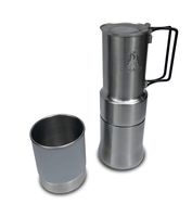 nCamp Portable Camping Coffee Maker, Compact Espresso Style, Stainless Steel Stovetop Cafe Gear for Camping Backpacking Hiking Outdoor Cooking Camp Chef Stove