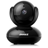 ANNKE HD 720p Wireless Security Camera Wi-Fi IP Camera with 2-Way Audio and Remote Pan/Tilt (Black)