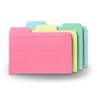 Find-It Tabbed Index Cards, 4 x 6 Inches, Assorted Colors, 48-Pack (FT07218)