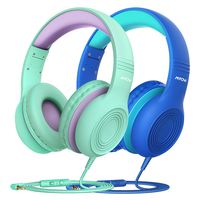 Mpow CH6 [2 Pack] Kids Headphones with Safety 85dB Volume Limited, Wired On-Ear Headsets for Kids, Food Grade Silicone, Lightweight, Comfortable Children Headphones for School
