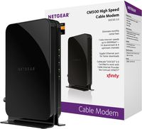 NETGEAR  CM500-100NAR DOCSIS 3.0 Cable Modem with 16x4 Max Download speeds of 680Mbps. Certified for XFINITY by Comcast, Time Warner Cable, Cox, Charter & More(Renewed)