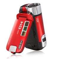 HD 1080p IR Night Vision 24.0 Mega Pixels Enhanced Digital Camera 16X Zoom DV 2.7 LCD HDV Video Camcorder (Red)