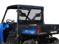 SuperATV Lightly Tinted Non-Scratch Resistant Polycarbonate Rear Windshield for Polaris Ranger XP 900 / Crew (2013+) - Easy to Install!