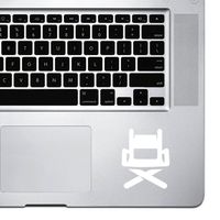 StickAny Palm Series Directors Chair Sticker for MacBook Pro, Chromebook, and Laptops (White)