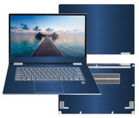 Decalrus - Protective Decal for Lenovo Yoga 720 (15.6" Screen) Laptop Blue Texture Brushed Aluminum Skin case Cover wrap BAlenovoYoga720_15Blue