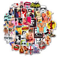 Laptop Stickers Vinyl Sexy Cool - 48 Pack Graffiti Decals for Laptop Water Bottle Skateboard Phone Case Car Bike Bumper Luggage Bomb Waterproof Art No Repeat, Adult