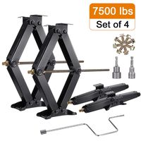 TOOCA RV Stabilizer Jacks Set of 4, 7500lbs Capacity, Leveling Scissor Jacks, Heavy Duty Metal Reinforcement Stamping, for Motorhome/ 5th Wheel Trailer/Travel Trailers/RV Campers/