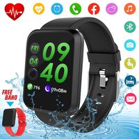 Smart Watch,Fitness Watch Activity Tracker with Heart Rate Monitor IP67 Waterproof Smartwatch Andriod Sport Wrist Watch Wristband Fitness Tracker for Andriod iOS Phones Samsung Huawei Men Women Kids