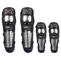 Lozom Adults Alloy Steel Motorcycle ATV Motocross Elbow Knee Shin Guard Pads Elbow Knee and Shin Guard Pads