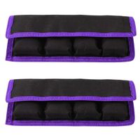 Meking 2 Pcs DSLR Battery Case Holder Storage Bag (4 Pocket) for AA/AAA Battery and Canon LP-E6 LP-E8 LP-E10 LP-E12, Nikon EN-EL14 EN-EL15, Sony NP-FW50 NP-F550 NP-FM500H (Purple)