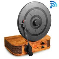 Pyle Turntable Bluetooth, Dual Built-in Stereo Speakers, 3 Stereo Speed Turntable: 33-1/3, 45, & 78 RPM, Vintage Vinyl, Vertical Record Player Speaker System, USB/MP3, Great For Gifts (PLTT21BT)