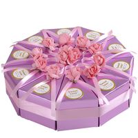Voberry® European Creative Candy Box Triangle Cake Box Favor Candy Box (C)