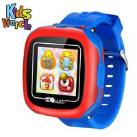 Jsbaby Game Smart Watches for Kids with 1.5'' Sensitive Colorful Touch Screen Pedometer Step Health Monitor Voice Record time Alarm Birthday for Girls and Boys (Game Blue)