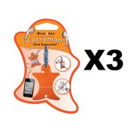 Nite Ize Curvyman Cord Supervisor Orange w/Slate Blue S-Biner Organizer (3-Pack)