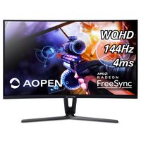 AOPEN 32HC1QUR Pbidpx 31.5-inch 1800R Curved WQHD (2560 x 1440) Gaming Monitor with AMD Radeon FreeSync Technology (Display, HDMI & DVI Ports)