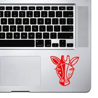 StickAny Palm Series Giraffe Face Cartoon Sticker for MacBook Pro, Chromebook, and Laptops (Red)