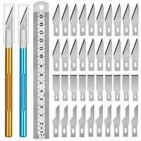 DIYSELF Exacto Knife Upgrade Precision Carving Craft Knife Hobby Knife Exacto Knife Kit 40 Spare Exacto Knife Blades for Art, Scrapbooking,Stencil
