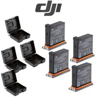 DJI Osmo Action Battery Set w/Cases - Includes 4 Batteries - Fly Forever Bundle