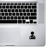 StickAny Palm Series Doctor Sticker for MacBook Pro, Chromebook, and Laptops (Black)