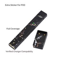 Vensens American Flag JUUL Skin Wrap Sticker Decal Marble for JUUL Wraps Vape 1Pack+1Pack Juul Charger Full Reusable 3M Protective Sticker Cover (JUUL and charger not included,Skin only)