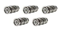 BNC Barrel Connector (Coupler), BNC Male to BNC Male, 50 Ohm - 5 Pack