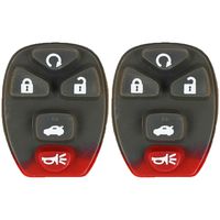 qualitykeylessplus Two Replacement 5 Button Trunk Remote Start Rubber Pads for GM Key Fob with FCC OUC60270 Free KEYTAG