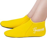 Seavenger Zephyr 3mm Neoprene Socks | Wetsuit Booties for Scuba Diving, Snorkeling, Swimming (Yellow, 2X-Large)