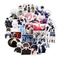 Bowinr Tokyo Ghoul Car Stickers, Japanese Anime Bumper Sticker for Phone, MacBook, Laptop, Car, Lugguage, Skateboard and More(50pcs)
