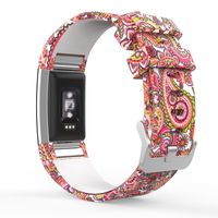 MoKo Fitbit Charge 2 Christmas Band, Soft Silicone Adjustable Replacement Sport Strap Band for Fitbit Charge 2 Heart Rate + Fitness Wristband, Wrist Length 5.70"-8.26", Daisy Totem