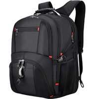 VBIGER 17.3 Inch Laptop Backpack Extra Large Backpack with USB Charging Port Travel Laptop Backpack TSA Friendly Durable Waterproof Anti Theft PC Backpacks for Travel Business College School (Black)