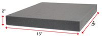 Case Club Customizable Polyurethane Foam 18 x 16 x 2.0 Inches