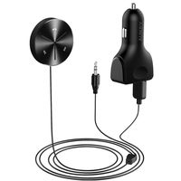 AUKEY Bluetooth Receiver Car Kit with 3-Port USB Car Charger, Magnetic Base, CVC 6.0 Noise Reduction and Built-in Microphone for Smartphones, Tablets and More