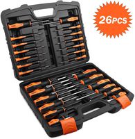 Screwdriver Set, TACKLIFE 26PCS Magnetic Screwdriver Set with Case, Includes Slotted/Phillips/Torx Precision Screwdriver, Repair Tool Kit - HSS1A