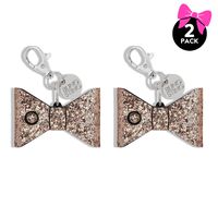 Personal Safety Alarm for Women - Ahh!-larm! Self-Defense Personal Panic 115 Decibel Alarm Keychain for Women with LED Safety Light and Clip, Rose Gold Glitter Bow