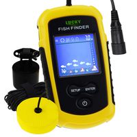 LUCKY Fish Finder Sonar Sensor Wired Transducer 100m (328ft) Depth Range with Fluorescent Backlight for Night Fishing
